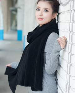 韩版女式百搭披肩两用加厚毛线围巾