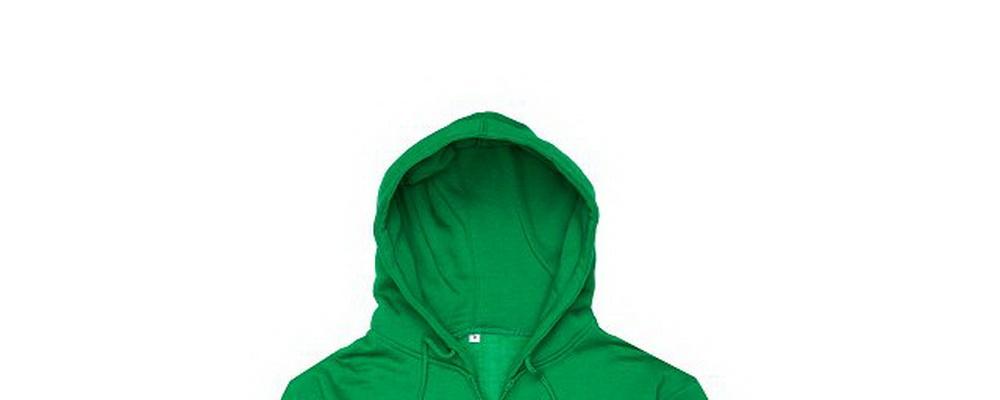 厂家生产的绿色连帽衫上衣做工好吗