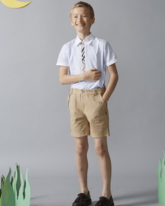 夏季新款男生中学生校服班服两件套